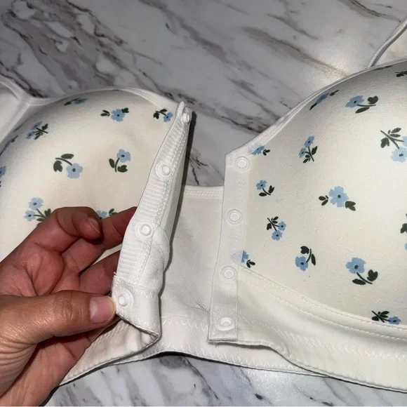 NWT Daisy Bra Size 3XL Womens Floral Cotton Blend Lined Wireless Bralette Bra - Picture 5 of 8